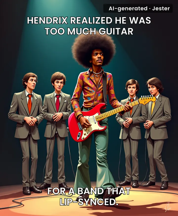 Hendrix's guitar was too loud for a band that never learned to play theirs.
