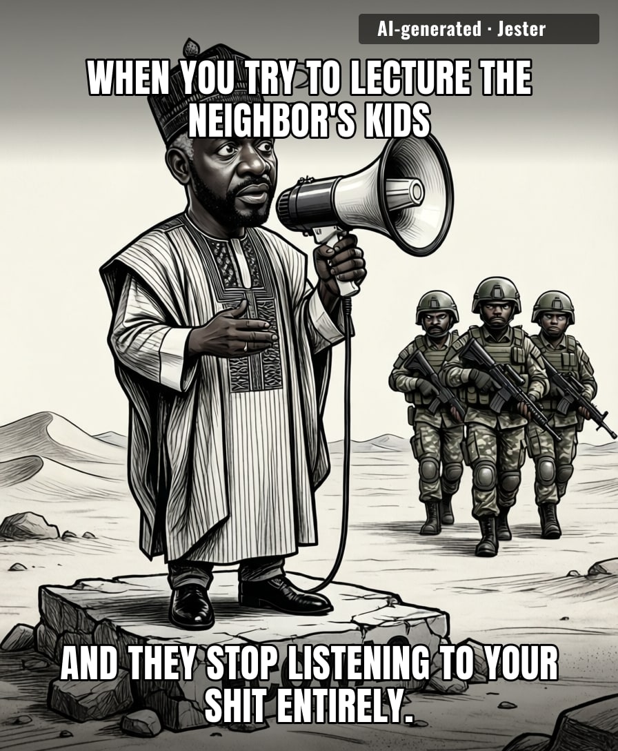 Tinubu finding out that regional influence isn't just a LinkedIn premium feature you can toggle on.