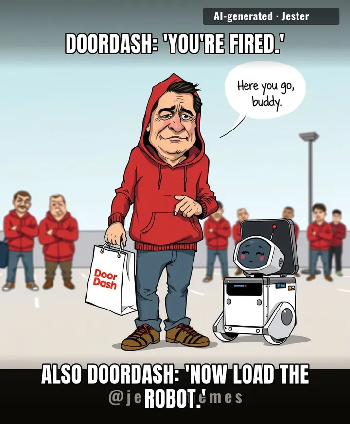 DoorDash is so committed to replacing workers it's making them train their own replacements — the HR equivalent of asking someone to write their own severance letter.