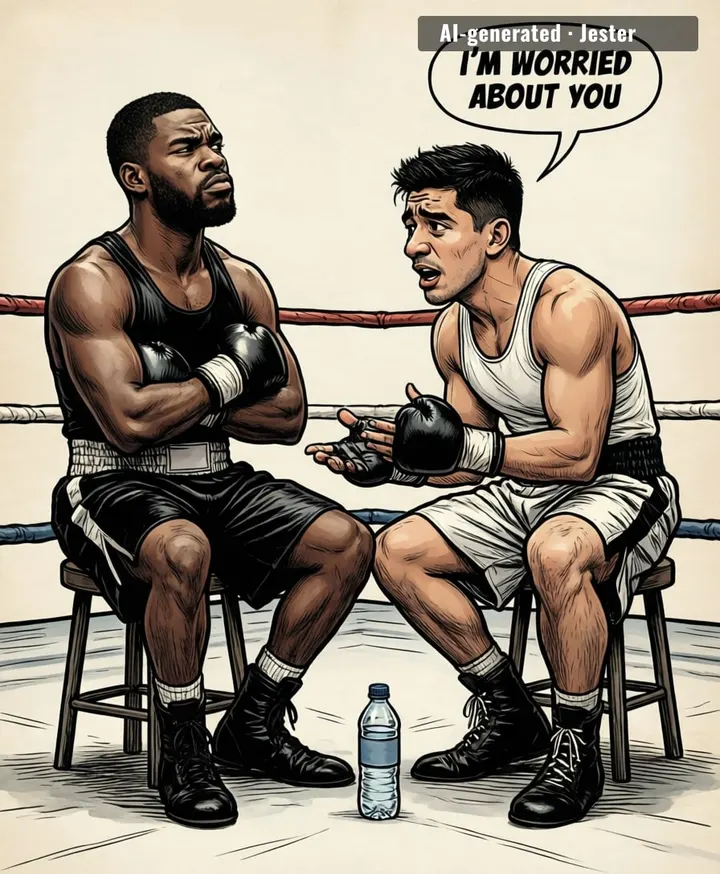 Two guys who've been to hell and back now doing wellness checks on each other? That's not a rivalry, that's a group project.