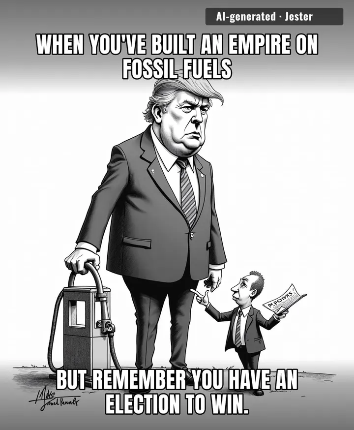 Donald Trump lecturing a CEO on lowering gas prices is like a arsonist calling the fire department to complain about the heat.
