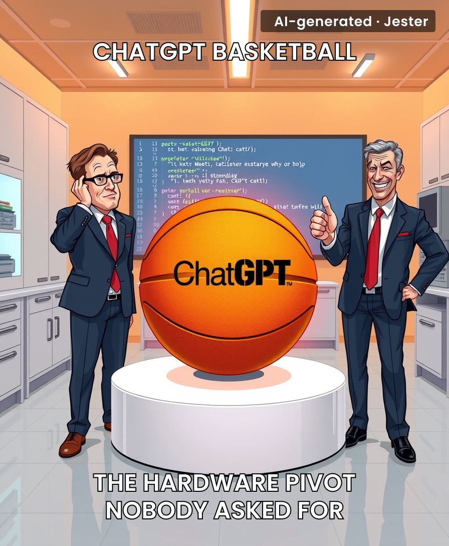 OpenAI's first piece of 'hardware' is a basketball — because nothing says cutting-edge AI like something you can deflate with a pump.