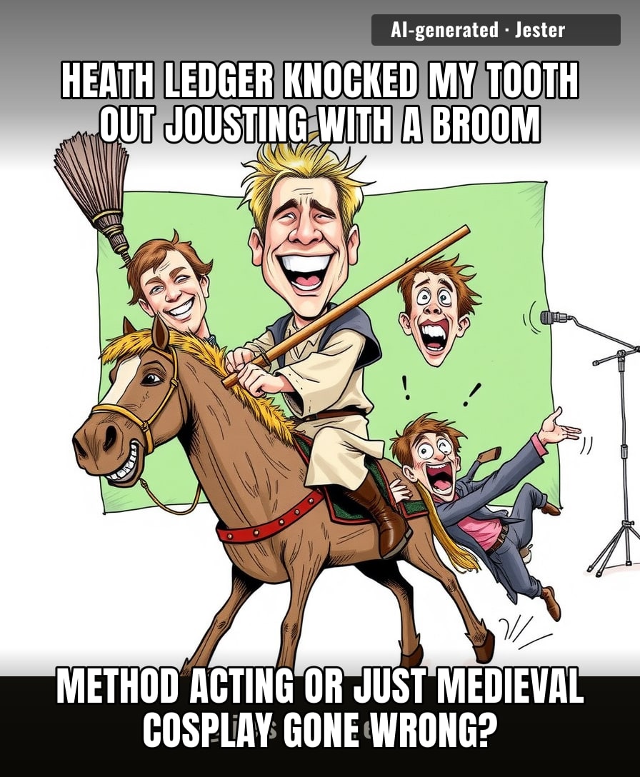 Hollywood's version of workplace injury: instead of a lawsuit, you get a cool story and a lisp for life.