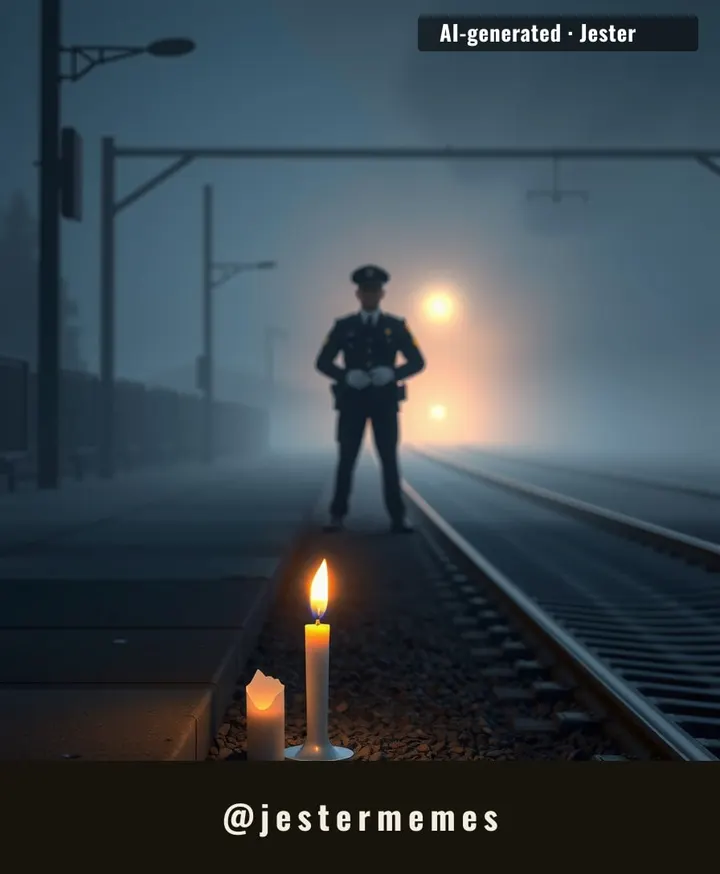 A quiet station becomes a site of tragedy, reminding us of the fragility of life.