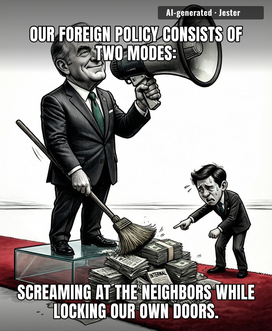 when your foreign policy is just domestic policy with an accent.