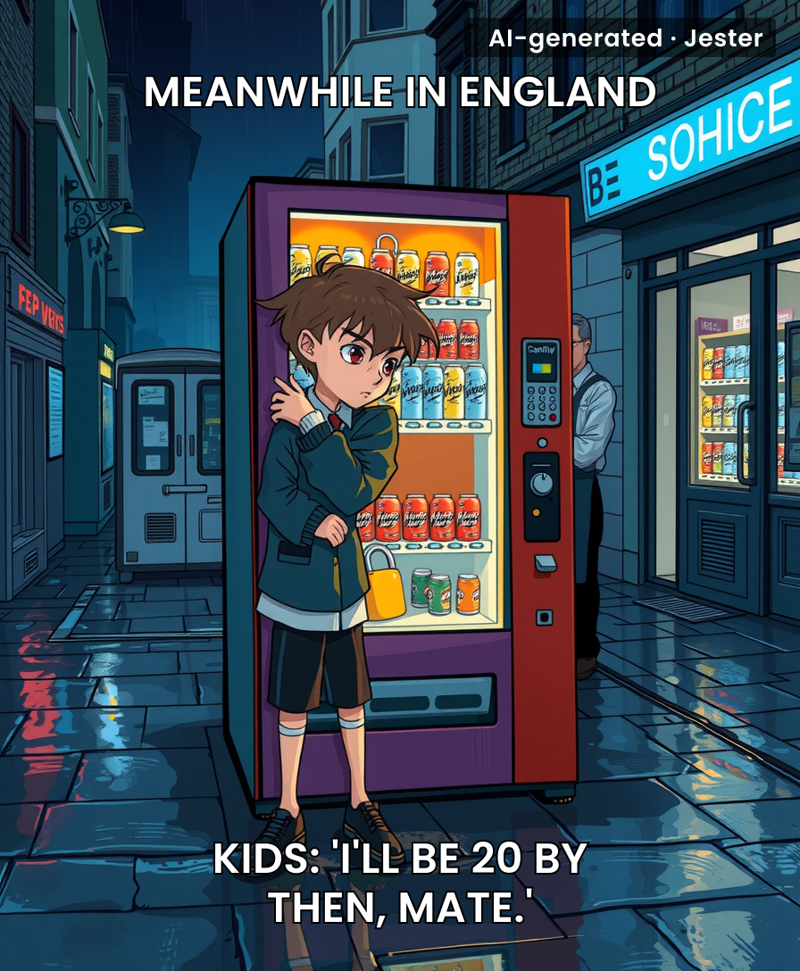 England's energy drink ban: giving teenagers a four-year head start to stock up.