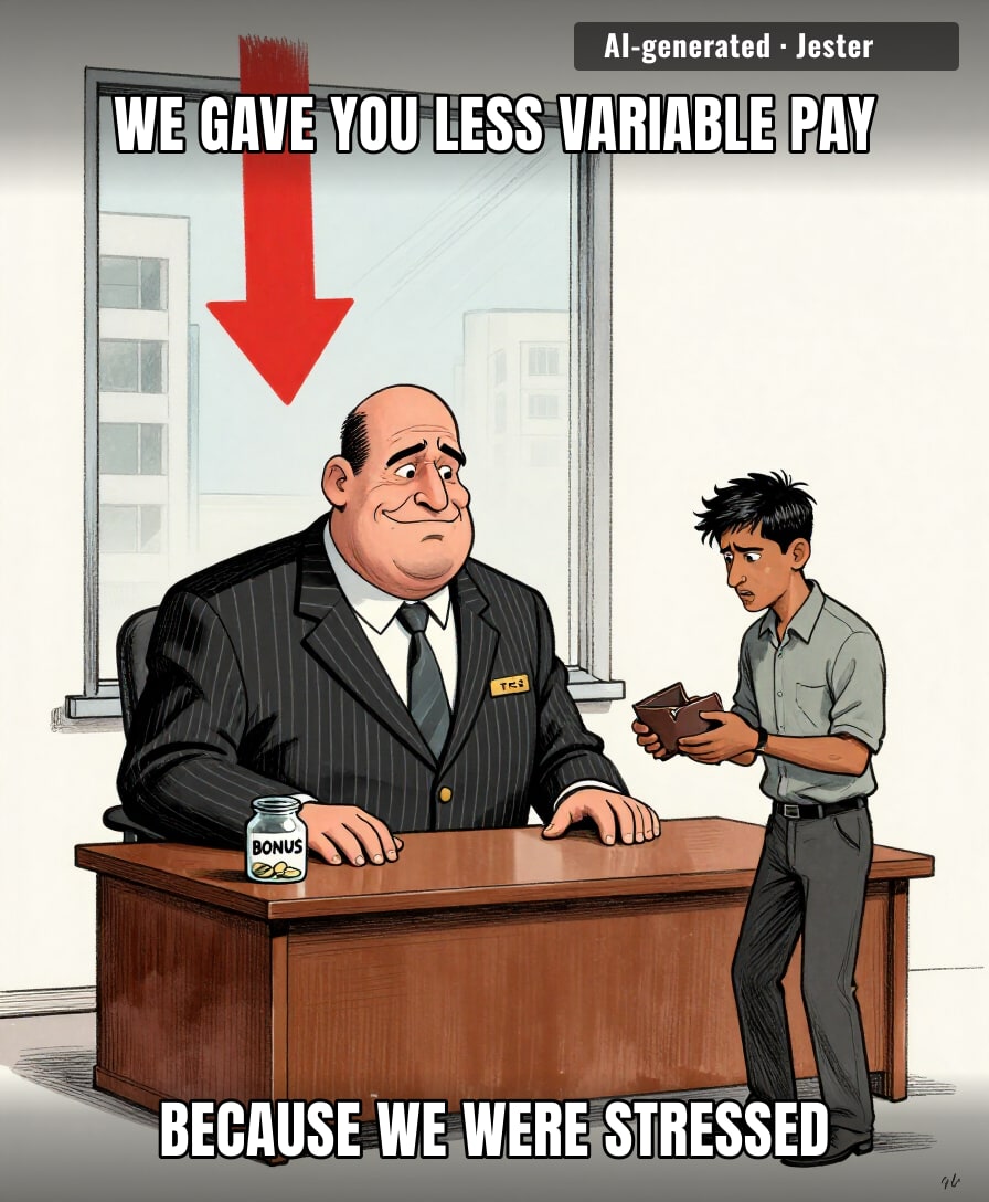 the bonus is variable. the disappointment is fixed.