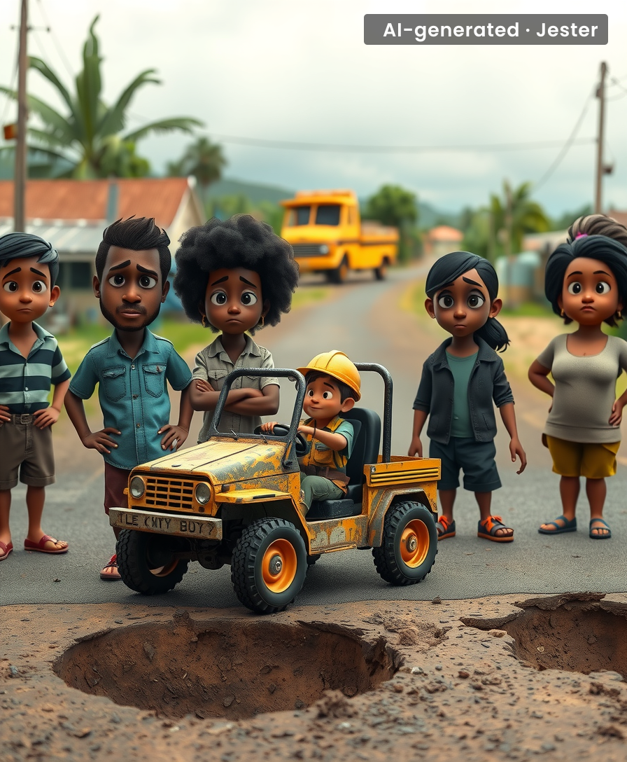 Maybe the road crew just promised them the moon and then delivered a pothole.