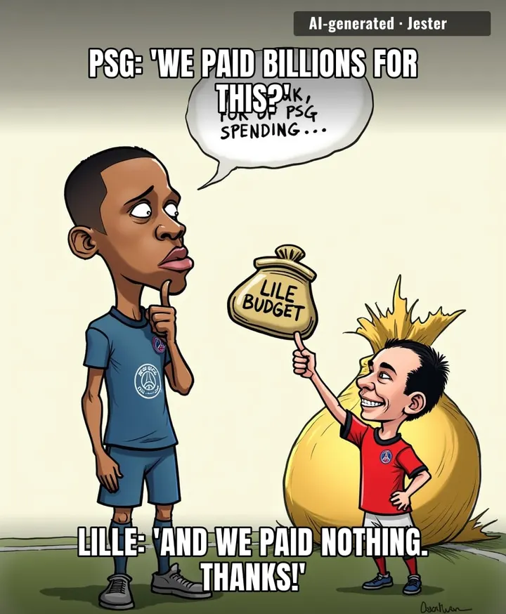 Reminder that PSG spent a Saint-Germain fortune to lose to a team whose entire budget is a few croissants and a dream.