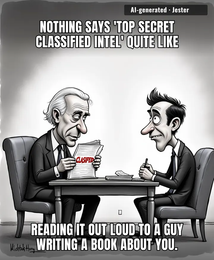 Joe Biden really looked at the most sensitive intelligence in the country and thought it would make for a great 'bonus chapter' in his memoir.