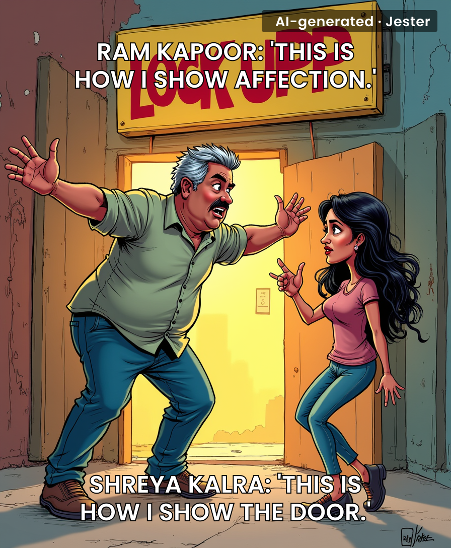 Nothing says 'reality show drama' like confusing a hug with a hostage situation.