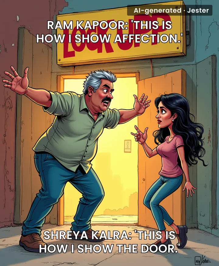 Nothing says 'reality show drama' like confusing a hug with a hostage situation.