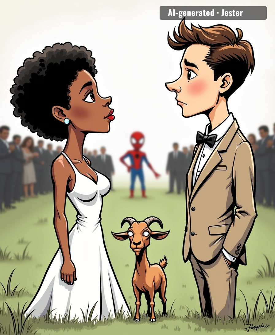 Tom Holland probably invited the goat just to have someone shorter than him in the photos.