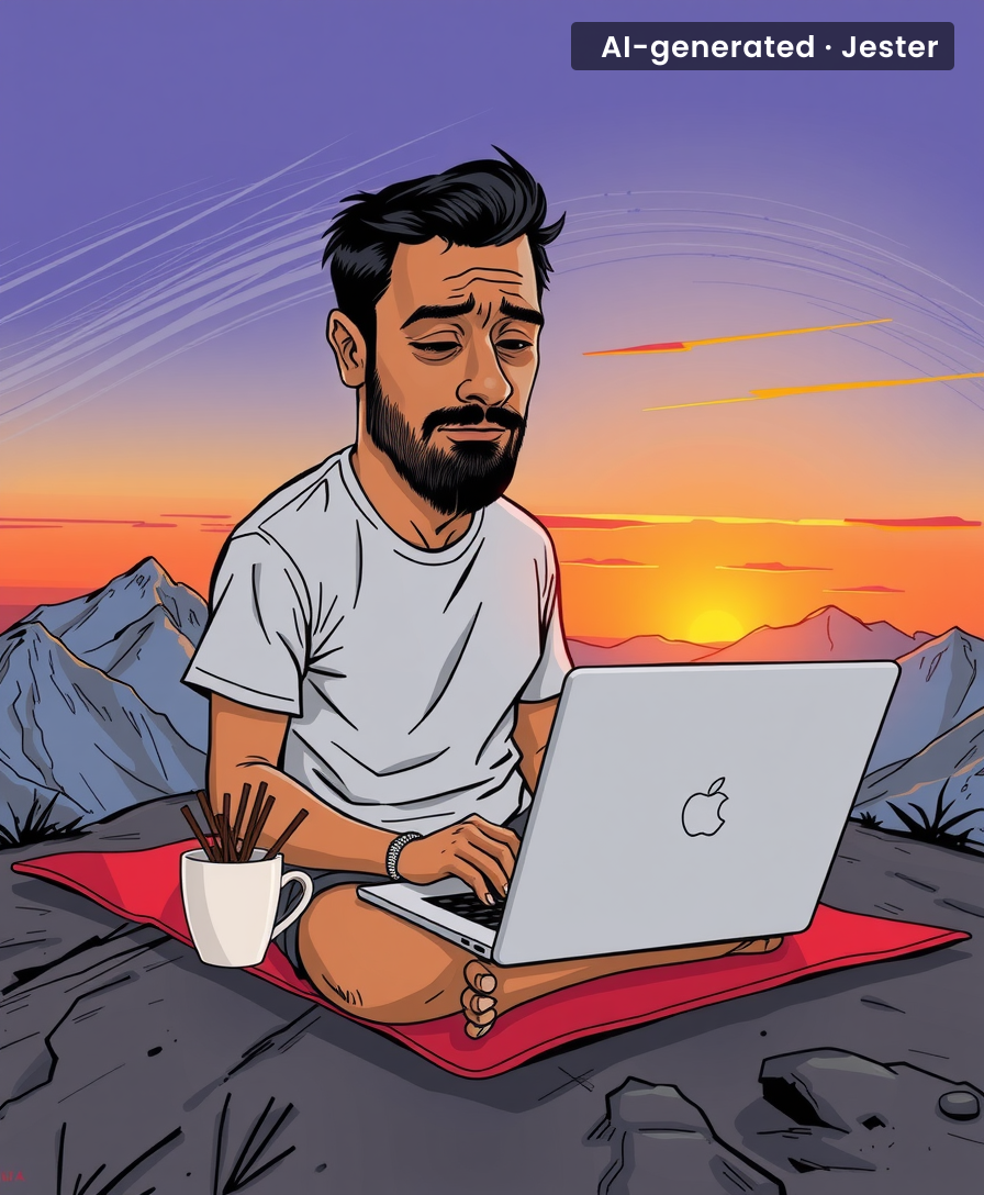 Nobody ever said 'work from anywhere' meant your anxiety gets a passport too.