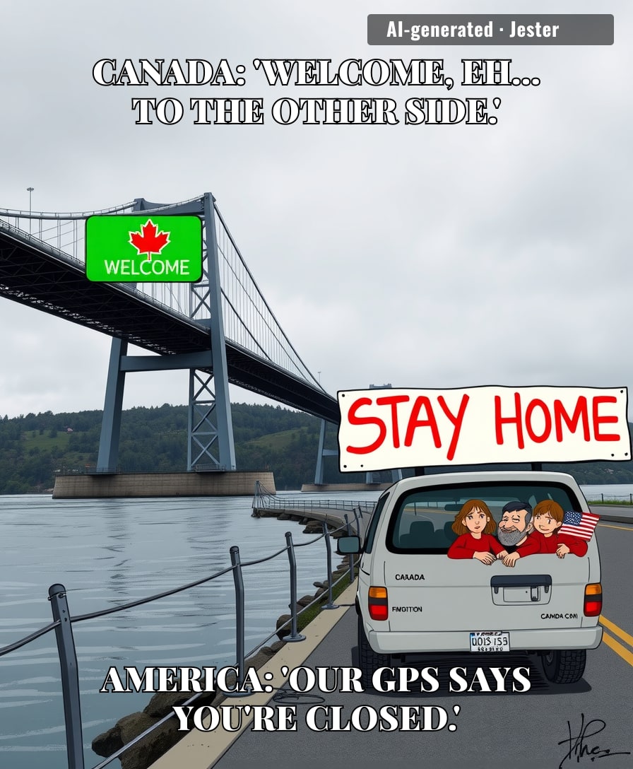 Nothing says 'friendship' like building a bridge and then telling your neighbor to stay off it.