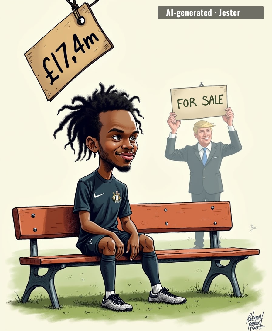 Newcastle really put a 'For Sale' sign on Joe Willock's seat before he even left the photo, huh?