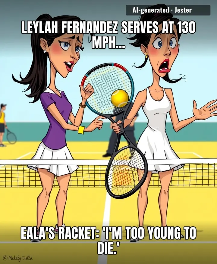 Eala's racket suffered more trauma in one set than most rackets do in a lifetime — and it's not even a therapy dog.