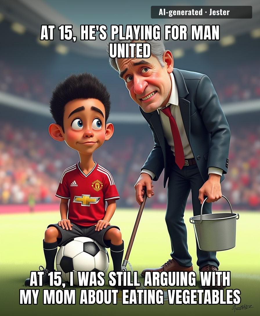 15-year-old JJ Gabriel just made his Man United debut; I'm 30 and still trying to figure out how to use a washing machine.