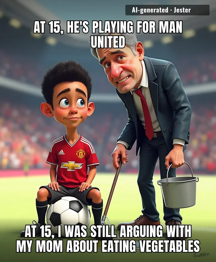 15-year-old JJ Gabriel just made his Man United debut; I'm 30 and still trying to figure out how to use a washing machine.