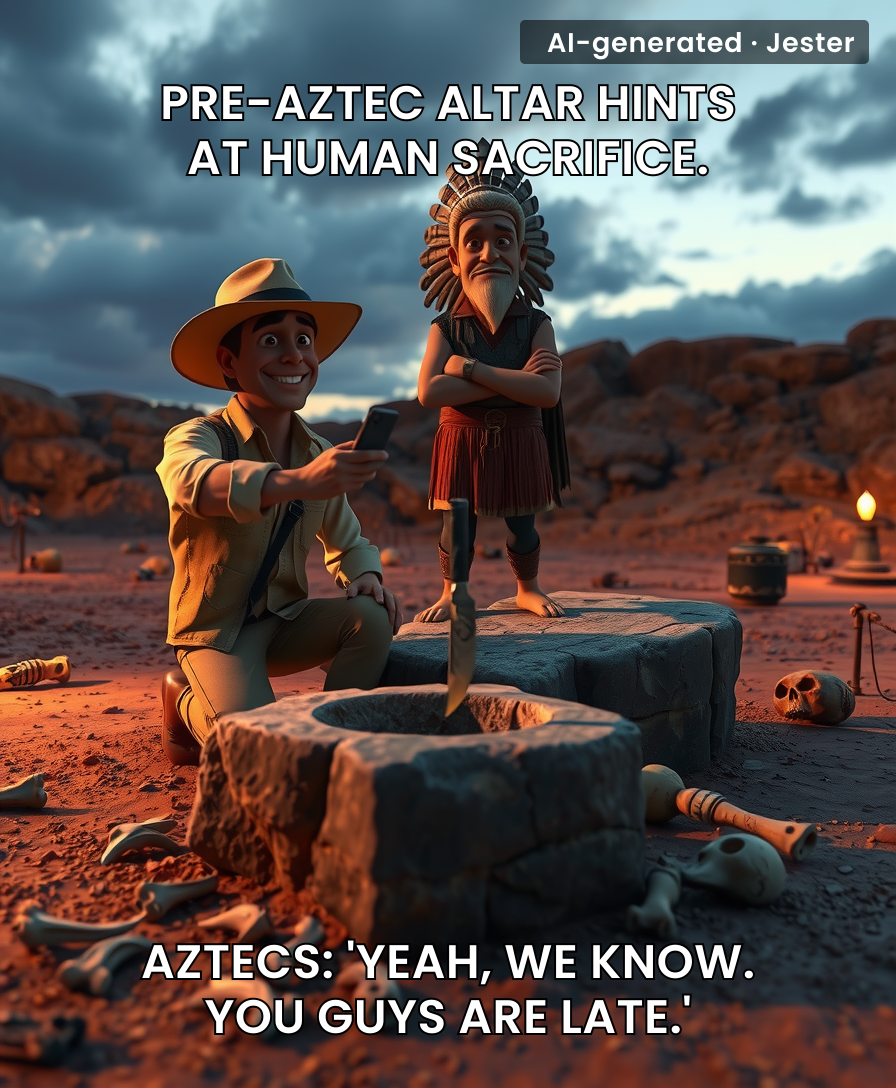 The only thing more consistent than human sacrifice is archaeologists acting shocked every time.