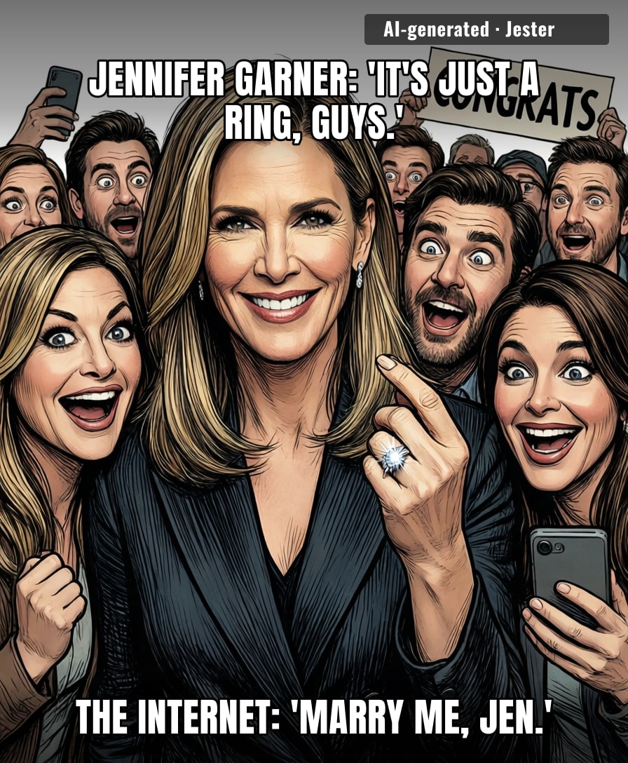 Jennifer Garner shows off a ring and the internet's already planning the wedding — meanwhile my group chat can't even agree on where to get lunch.