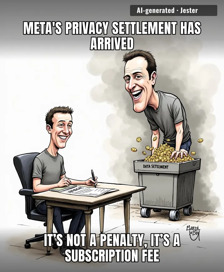 Mark Zuckerberg treats multi-million dollar privacy settlements like a recurring monthly invoice for his 'Surveillance-as-a-Service' tier.