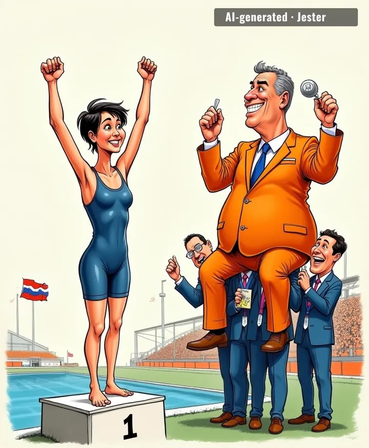 Roos swims a Belgian record and the national news leads with a Dutchman's job offer—Belgian sports fans know that feeling.
