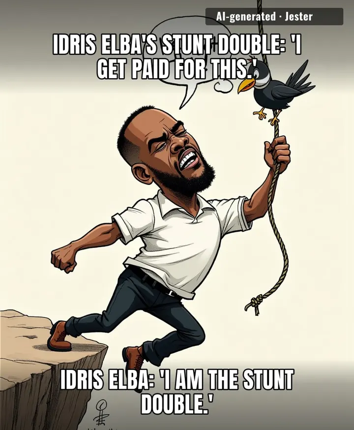 Idris Elba nearly died for our entertainment, and the only thing that saved him was the sheer force of his own charisma.
