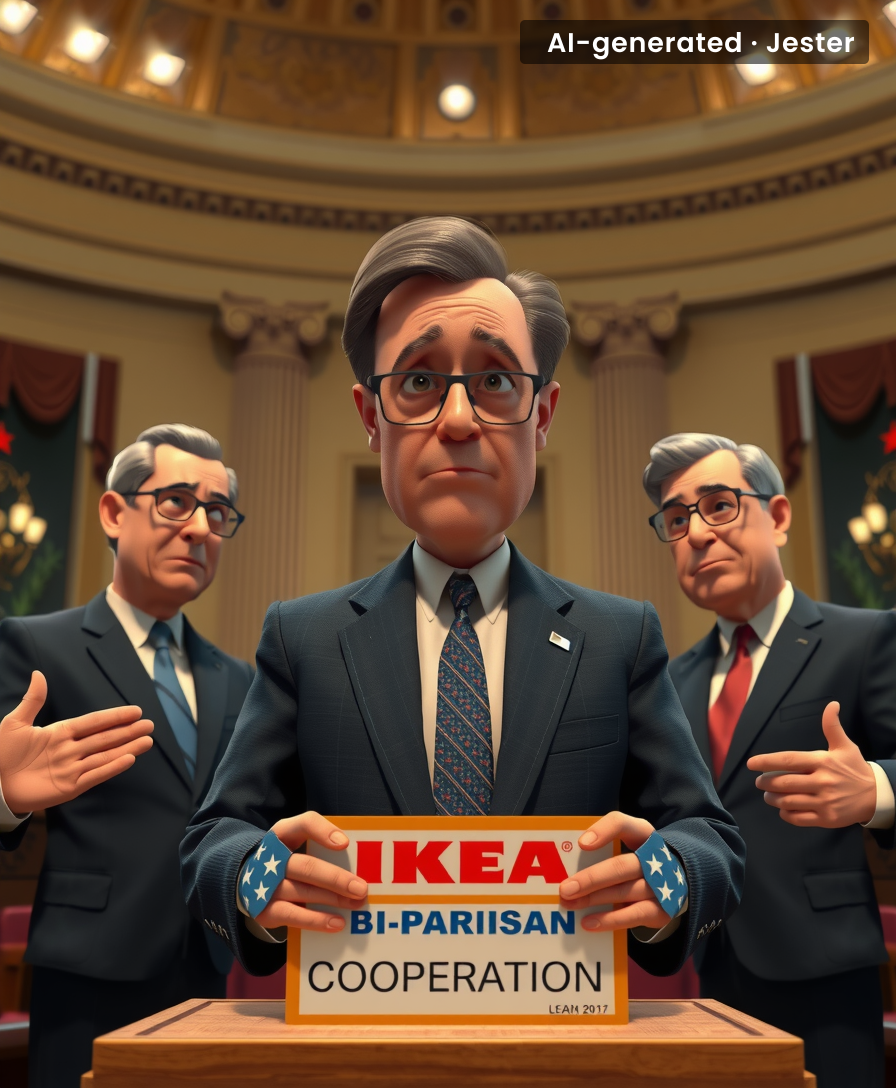 Somewhere, Mitch McConnell is sweating that bipartisanship might catch on and ruin his whole vibe.