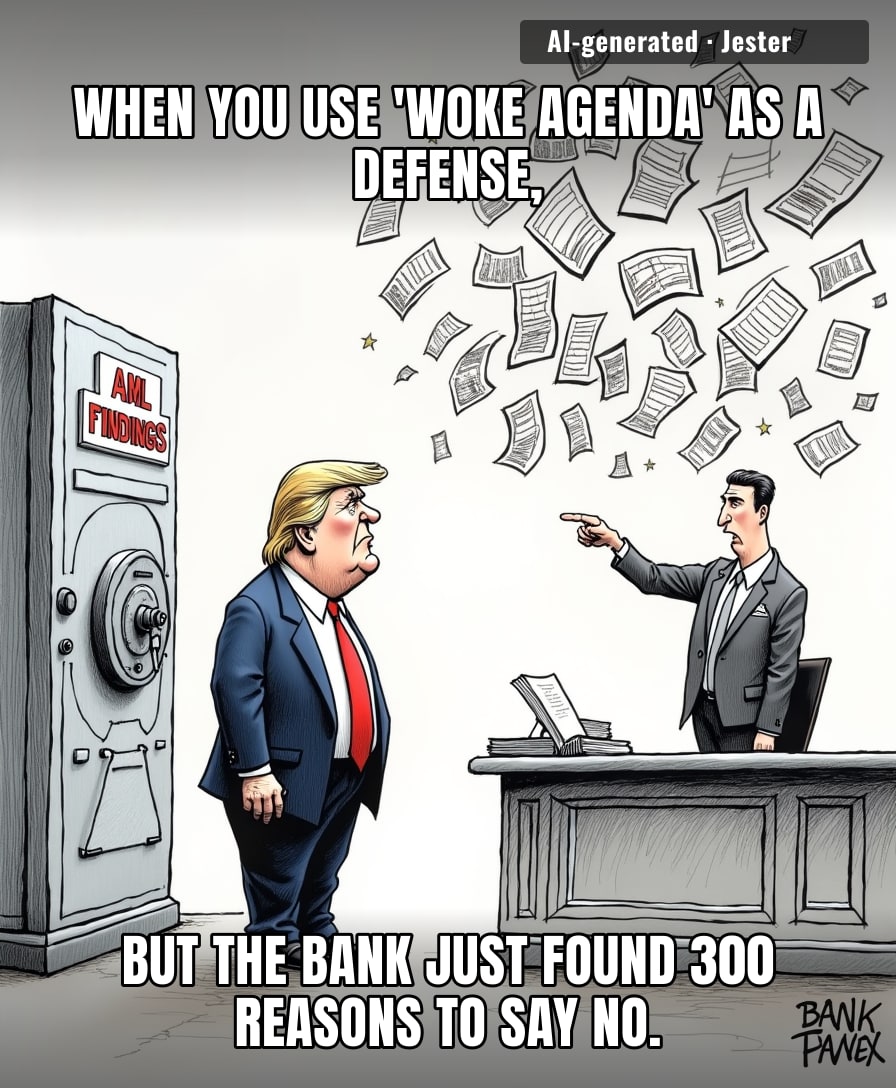 Imagine calling a money laundering probe a persecution strategy when you just have really, really creative accounting.
