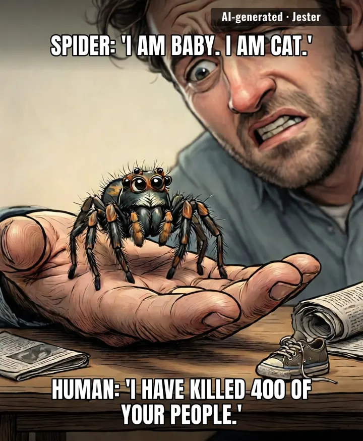 loafing is the only behavior spiders and cats share without judgment