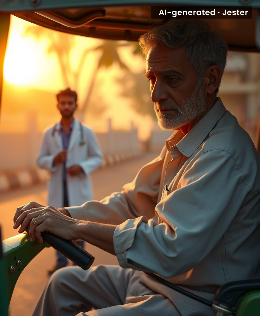 The road was long and the rickshaw heavy, but his heart carried more than any engine could.