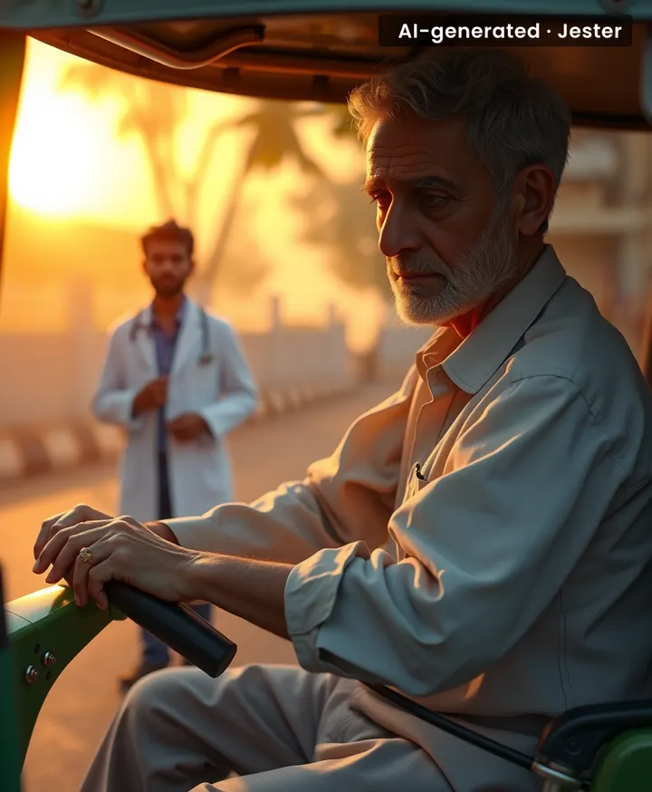 The road was long and the rickshaw heavy, but his heart carried more than any engine could.