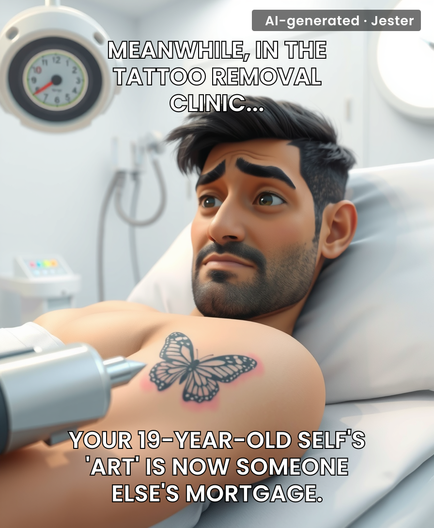 Tattoos: the only investment where you pay to buy in and then pay more to cash out.