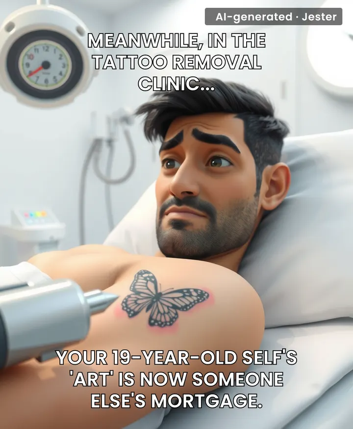 Tattoos: the only investment where you pay to buy in and then pay more to cash out.