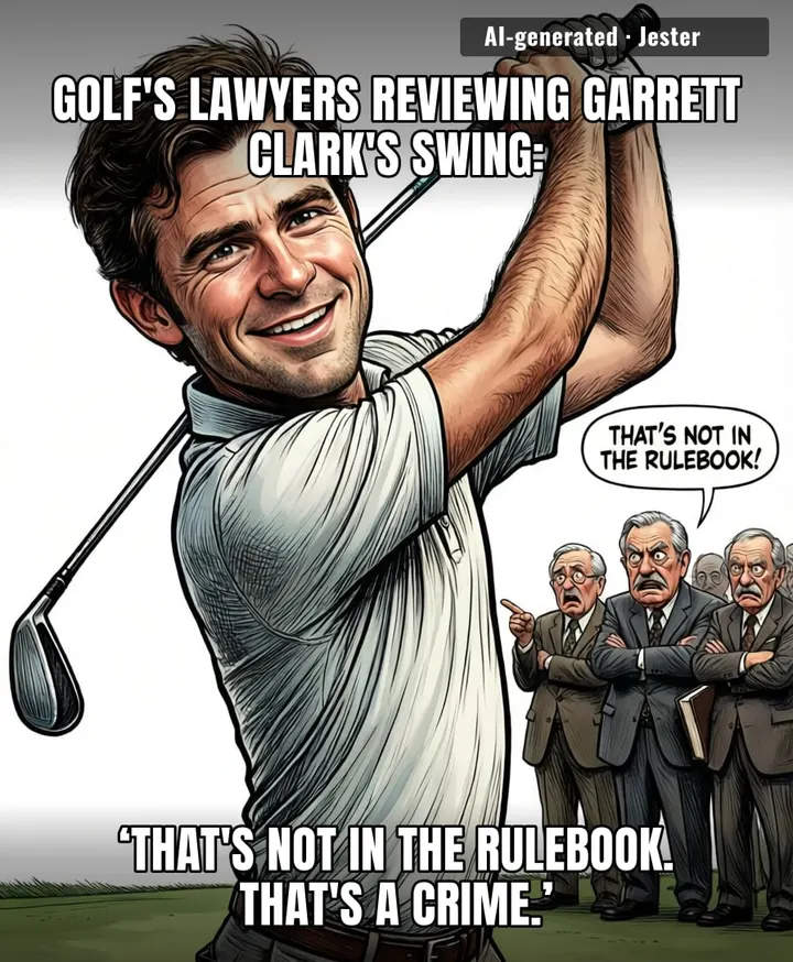 Garrett Clark just committed a felony by making golf look fun, and the PGA is now drafting a law against joy.