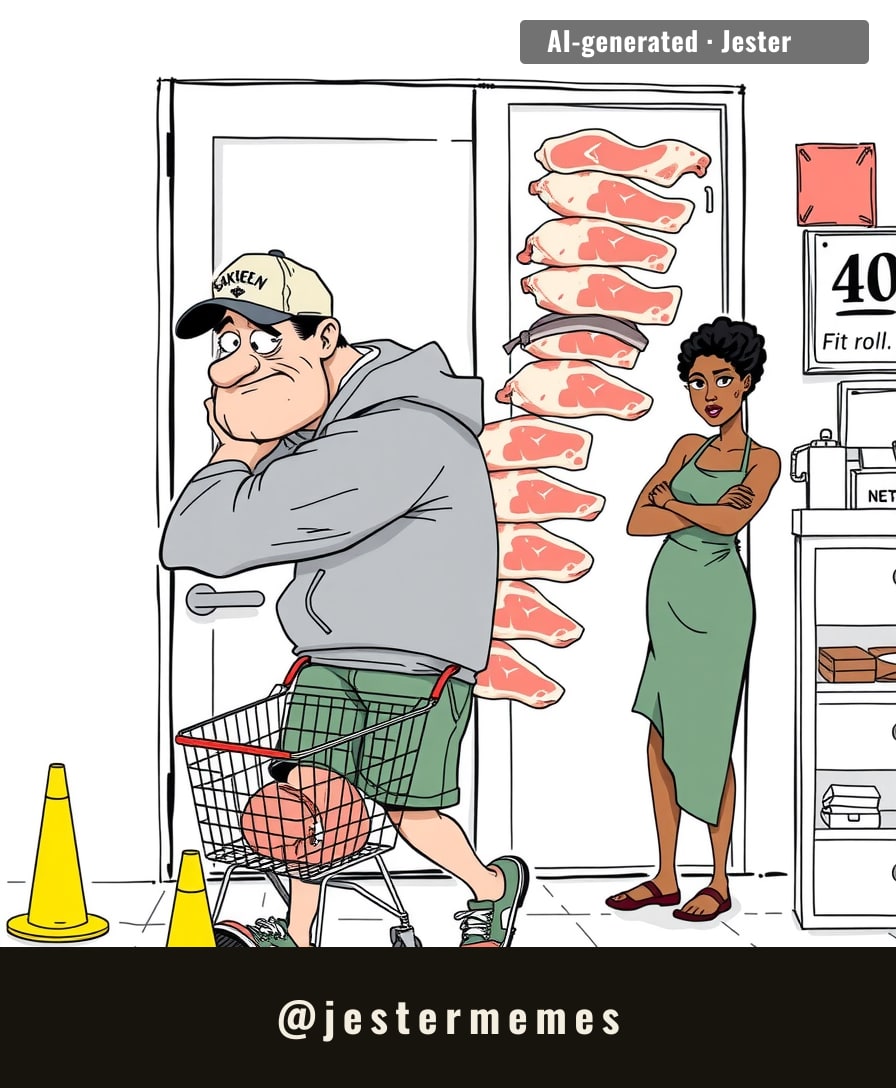 Police recovered $736 in meat and one man who genuinely thought 'five-finger discount' was a butcher's term.