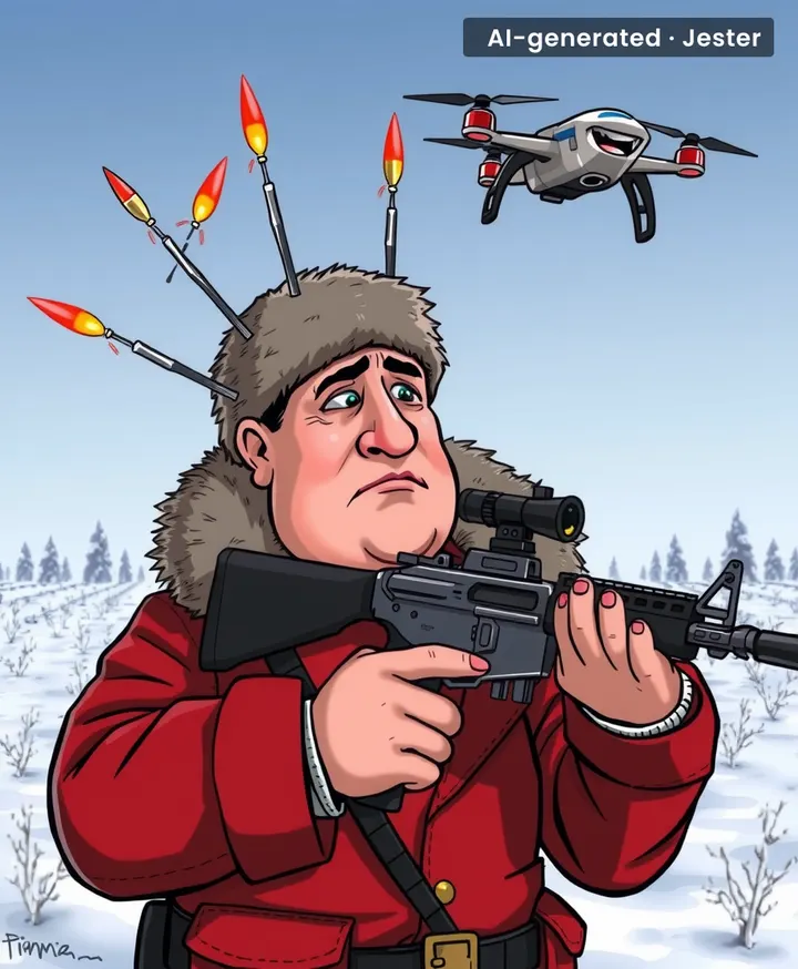 Russia's anti-drone bullet: when missing once isn't enough, miss three times simultaneously.
