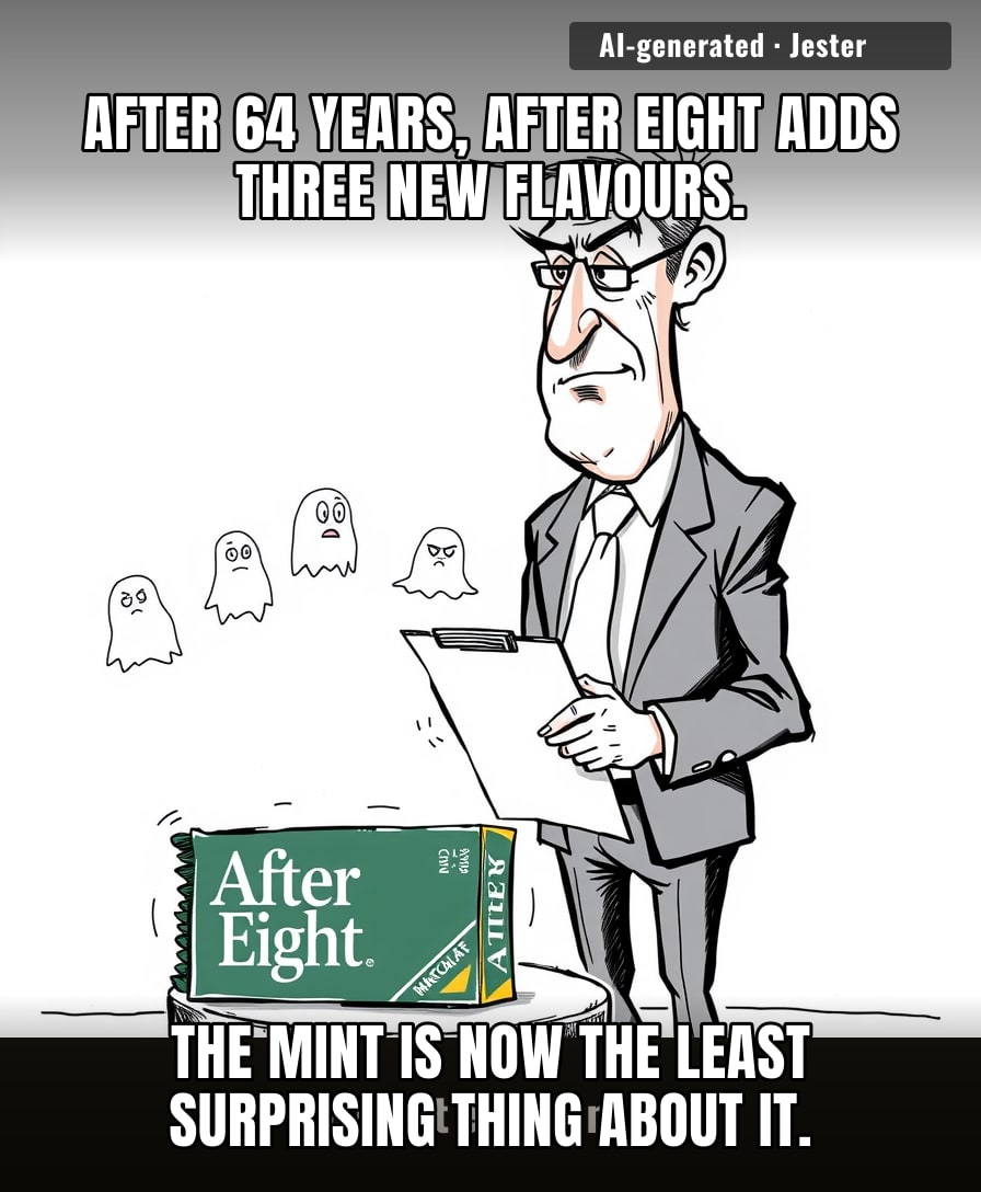 Finally, a product launch where the excitement is as thin as the chocolate.