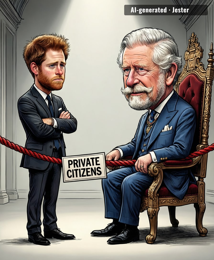 The royal family's idea of a family therapy session is a lawyer drafting a cease-and-desist for 'Dad'.