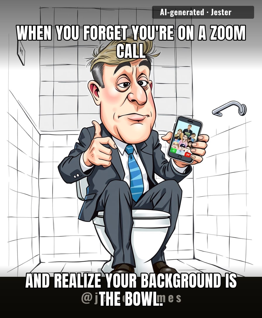 Proof that no matter how high you climb in government, you're never more than one misclick away from becoming a public service announcement about bathroom privacy.