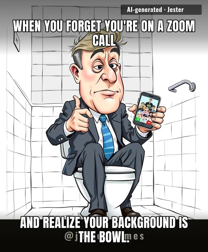 Proof that no matter how high you climb in government, you're never more than one misclick away from becoming a public service announcement about bathroom privacy.