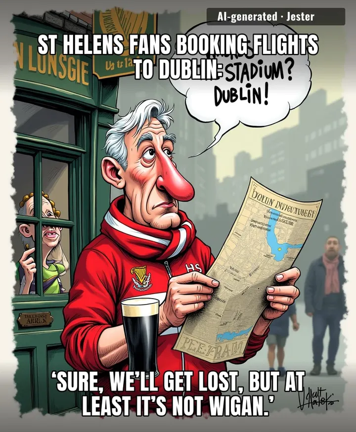 St Helens fans are so excited to play in Dublin they’ve already planned their excuses for getting lost on the way to the stadium.