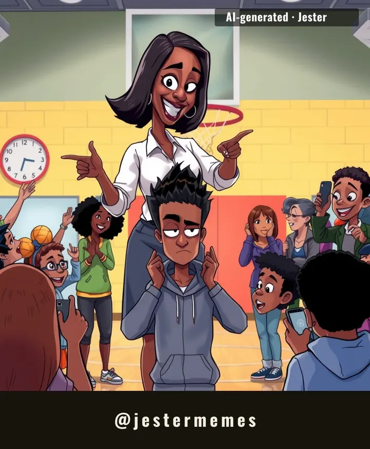 Kid thought he won until Ms. Turner tapped in and his soul left his body.