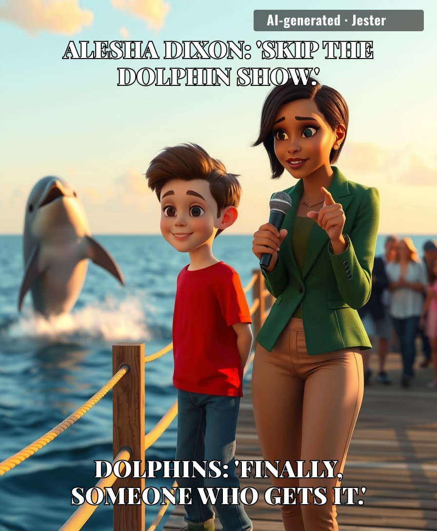 Alesha Dixon: 'Free the dolphins!' Also Alesha Dixon: 'Please clap for my reality show.'