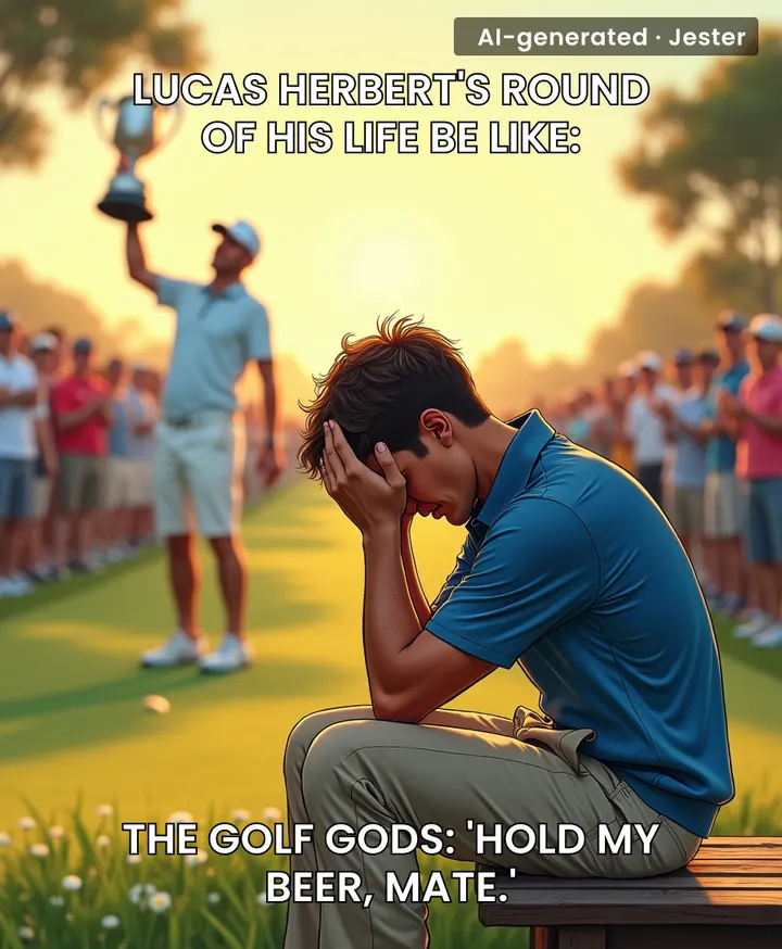 Lucas Herbert just proved that the most dangerous lead in golf is the one you've got on a Friday afternoon.