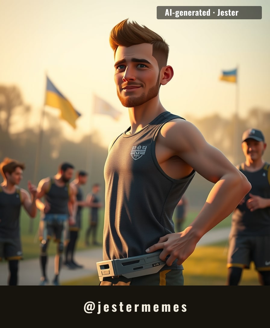 Nothing says 'try and stop us' like running a marathon on one leg and a blade.