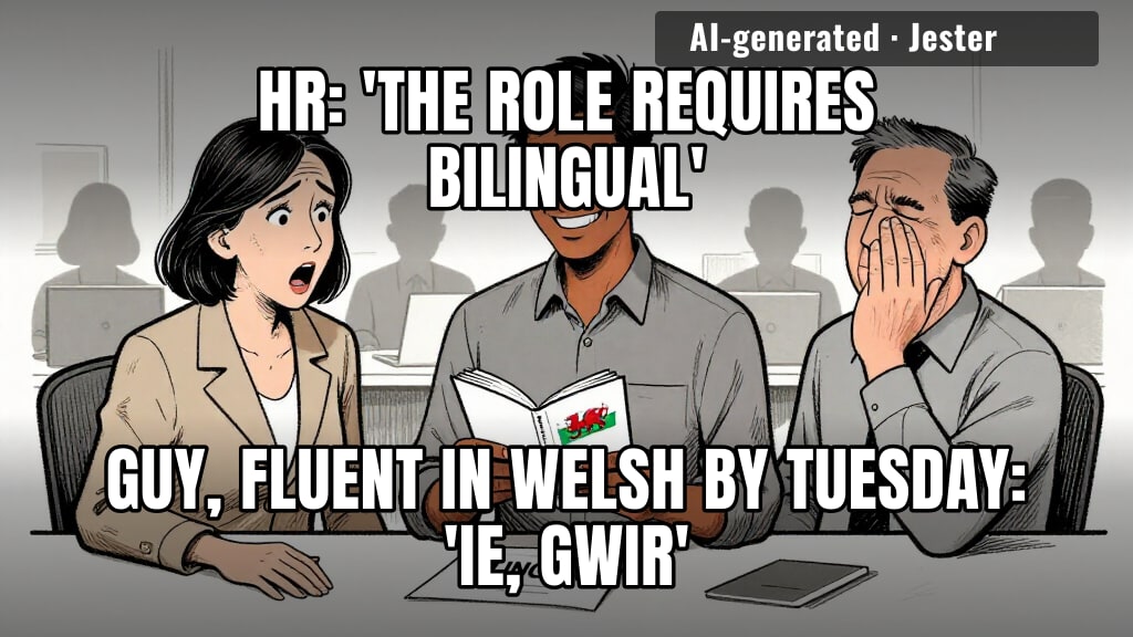 HR wanted a diversity bullet point. They got a man who now says good morning in a language spoken by 0.0001% of your suppliers.