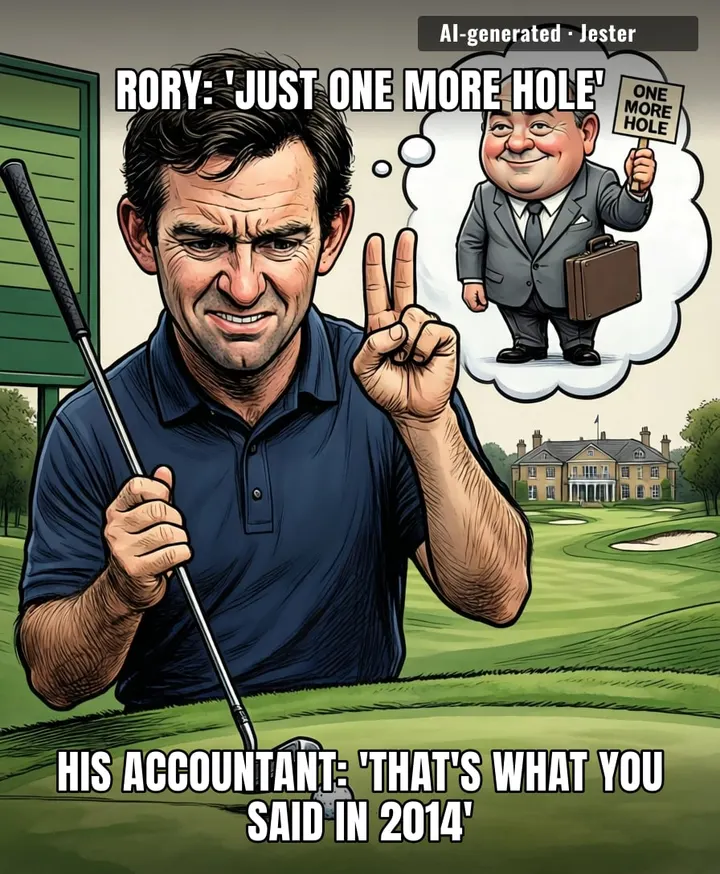 Rory's warm-up routine is 40 practice swings and a quick check that his accountant got the wire.