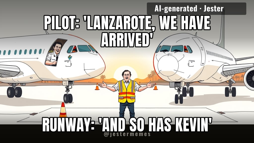 two planes, one runway, zero of them owned by the person who booked the seat